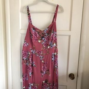 TORRID Pink Floral Romper (Size 2)